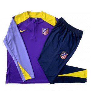 Atletico Madrid Kids Long Sleeve Tracksuit Purple