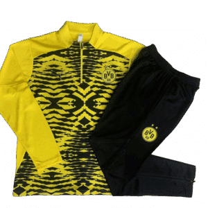 Borussia Dortmund Kids Long Sleeve Tracksuit Yellow