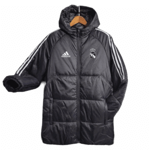 Real Madrid Long Windbreaker Jacket Black