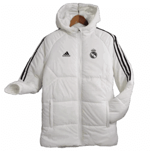 Real Madrid Long Windbreaker Jacket White
